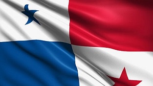 Panamanian flag with fabric structure