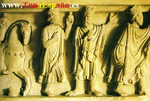 TunaEspaña, capitel del claustro de la iglesia de San Pedro de Soria, del siglo X