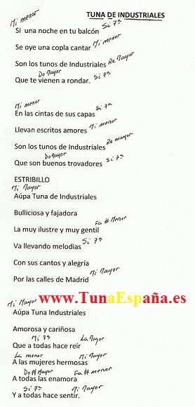 TunaEspaña, Certamen Tuna, Tuna Industriales upm, Cancionero tuna, Canciones de tuna, 03