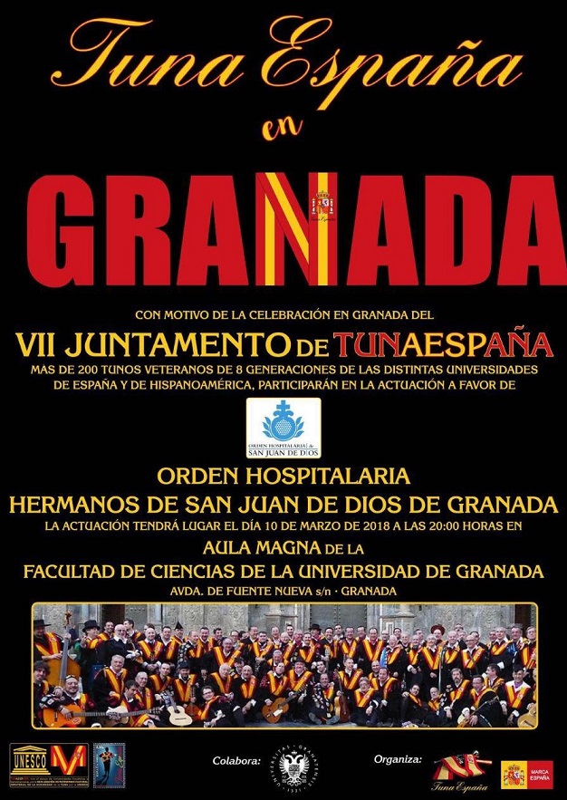 San Juan de Dios,TunaEspaña, Juntamento Granada, Don Dudo, Carlos ignacio Espinosa Celdran,