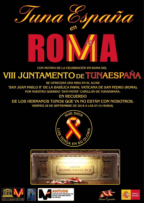 TunaEspaña, JUntamento Roma, misa vaticano,Don Dudo