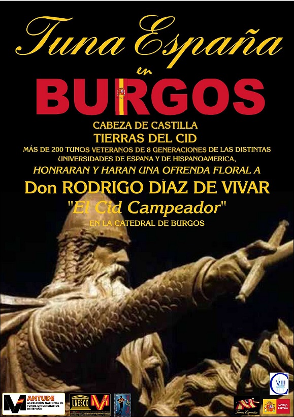 Cartel-de-TunaEspaña-VIII-Centenario-Catedral-de-Burgos-Don-Dudo-Carlos-Espinosa-Cid-Campeador