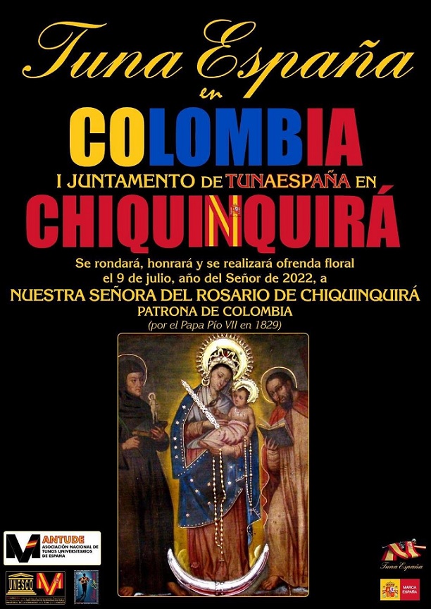 TunaEspaña, Virgen de Chinquiquira, Patrona de Colombia