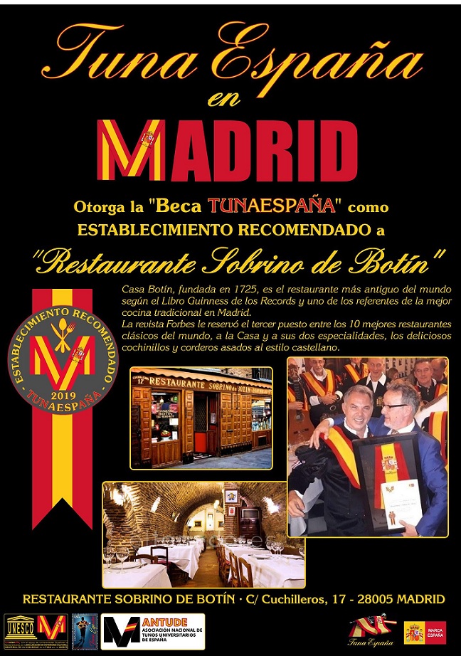 TunaEspaña, DonDudo, Restaurante Casa Botin Madrid, carlos espinosa celdran